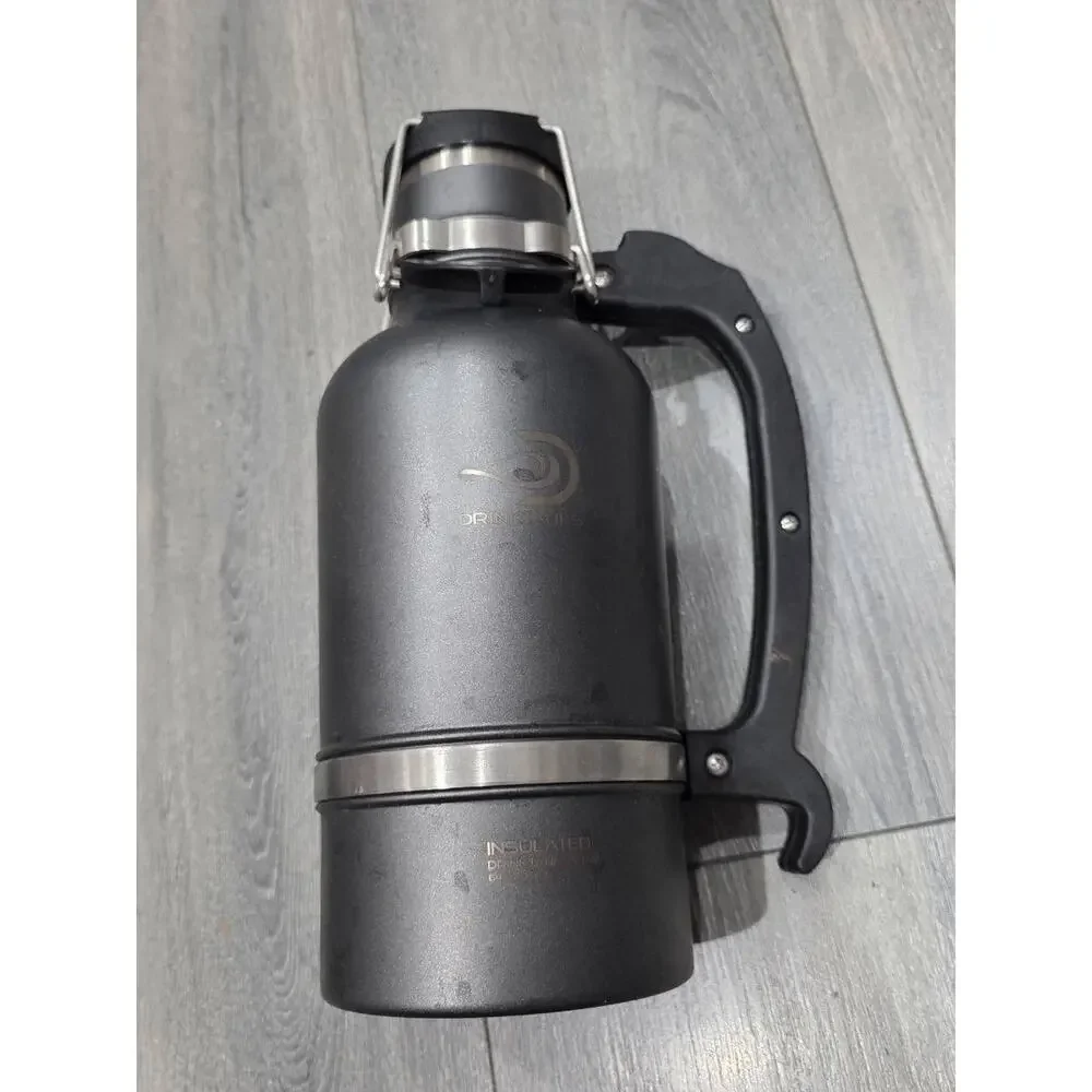 Drink Tanks Black 64oz Stainless Steel Insulated Growler Camping Outdoor termos